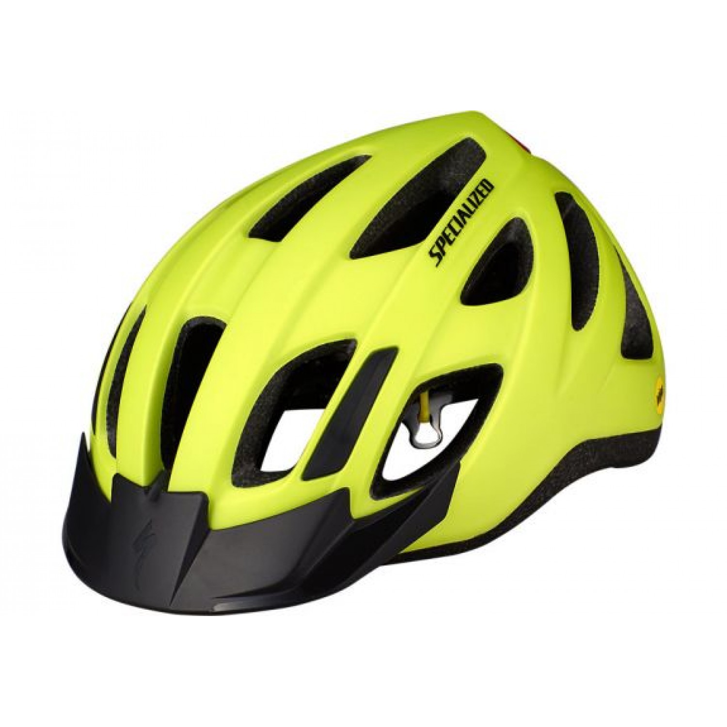 CASCA SPECIALIZED CENTRO LED MIPS - MATTE BLACK/GLOSS WHITE /HYPER GREEN