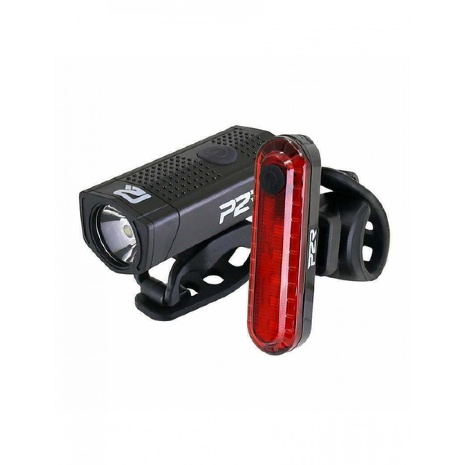 Set lumini fata-spate P2R LUMOIX 30 (USB), Negru
