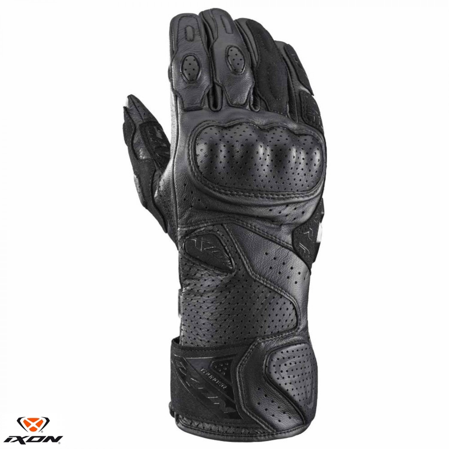 Manusi barbati Racing vara piele Ixon model Thunder Air MS culoare: negru – degete tactile