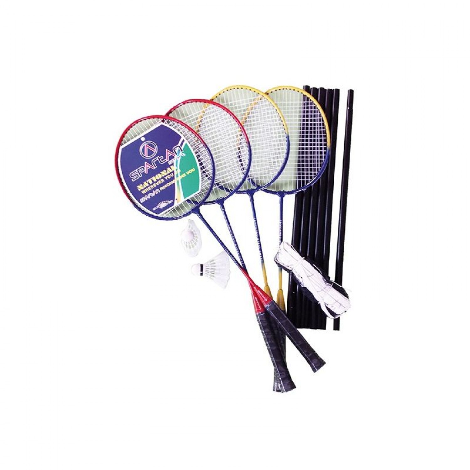 Set badminton joc dublu, cu fileu si fluturasi Set badminton joc dublu, cu fileu si fluturasi