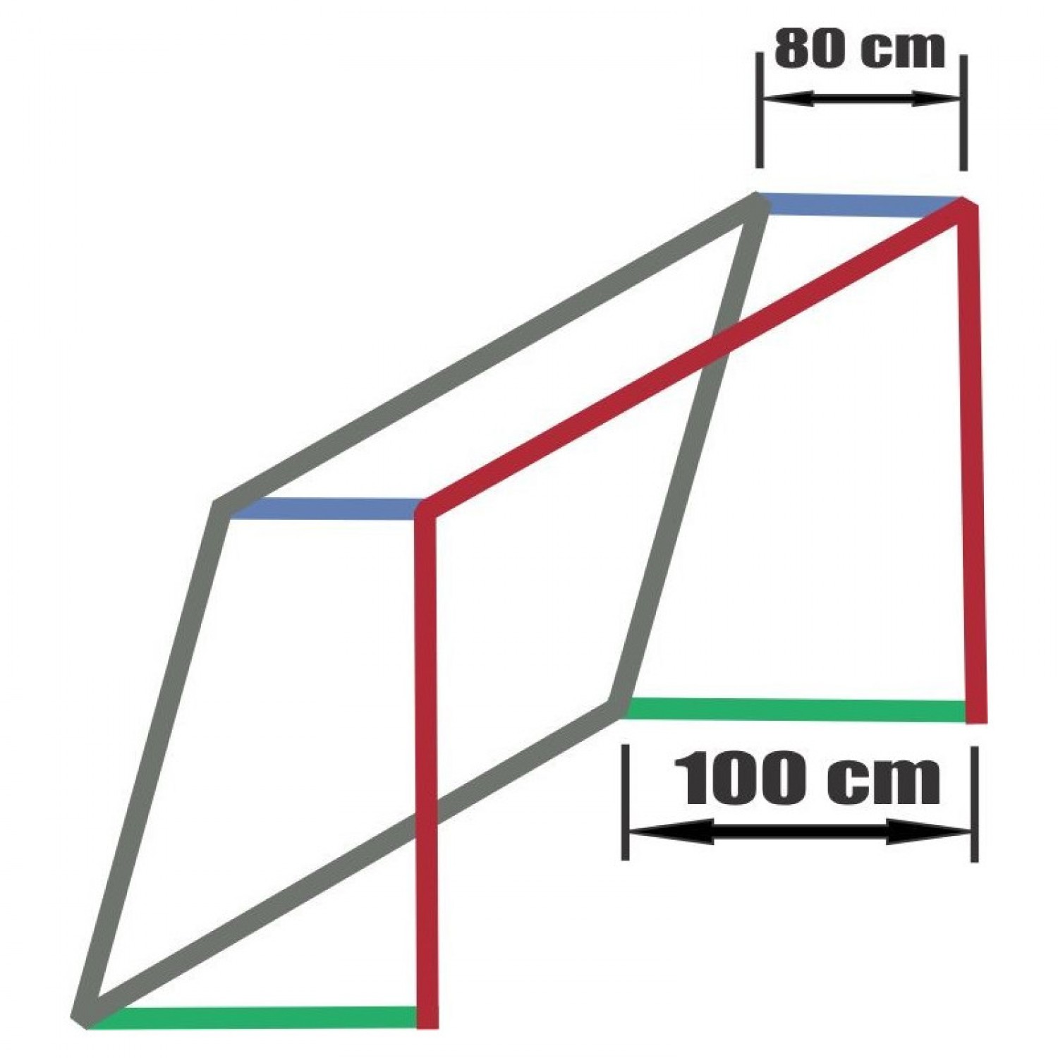 Set 2 Plase Porti Handbal Huck, 3 x 2 m, Patrat 10x10 cm, PP, 3 mm, 0.8/1m