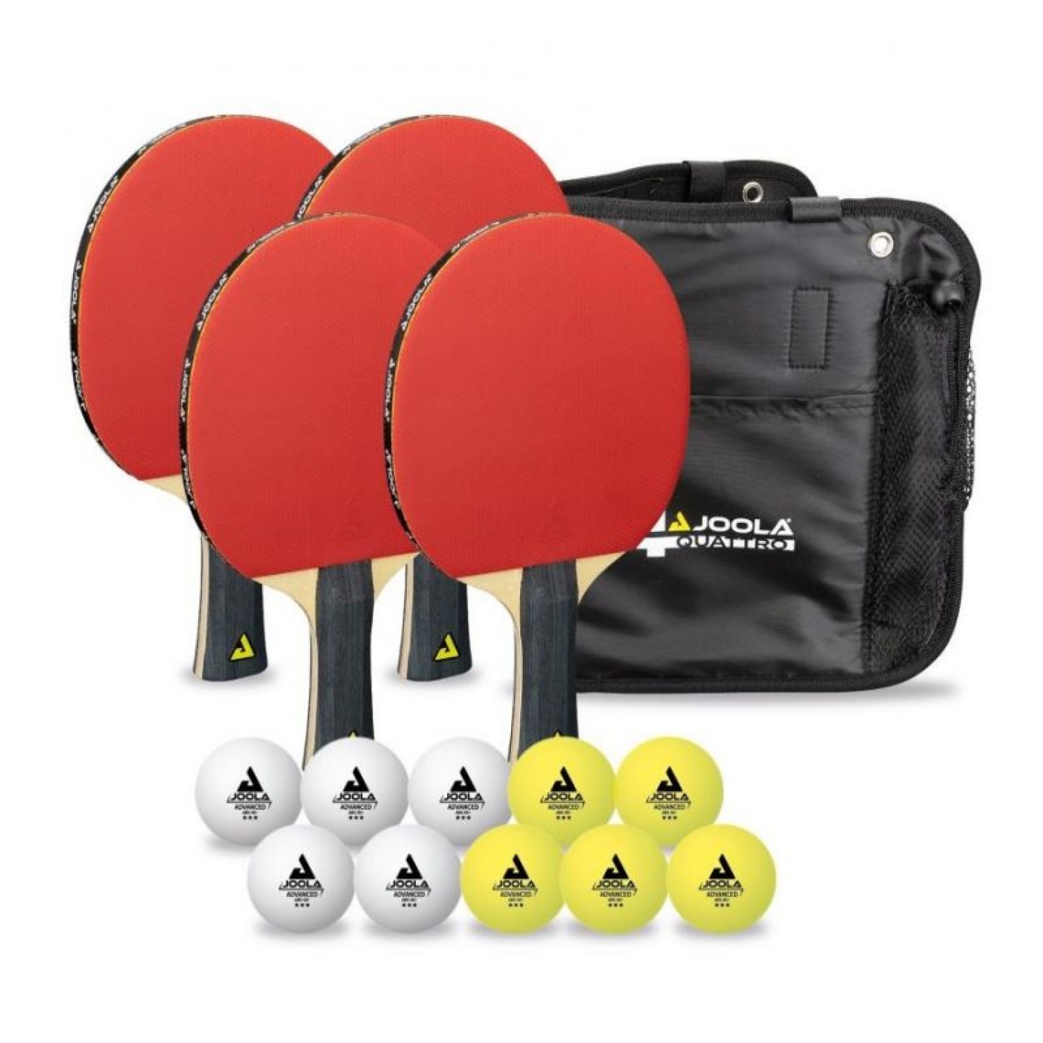 Set tenis de masa Joola Quattro - 4 palete si 10 mingi