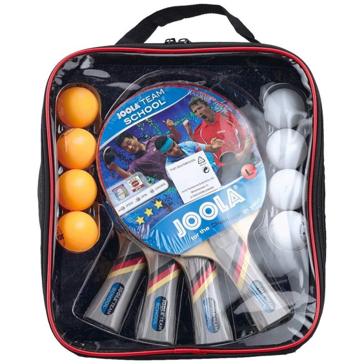 Set tenis de masa Joola Team School - 4 palete si 8 mingi