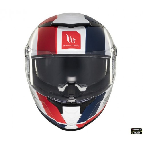 Casca integrala MT Thunder 4 SV Treads C7 alb/rosu/albastru lucios 