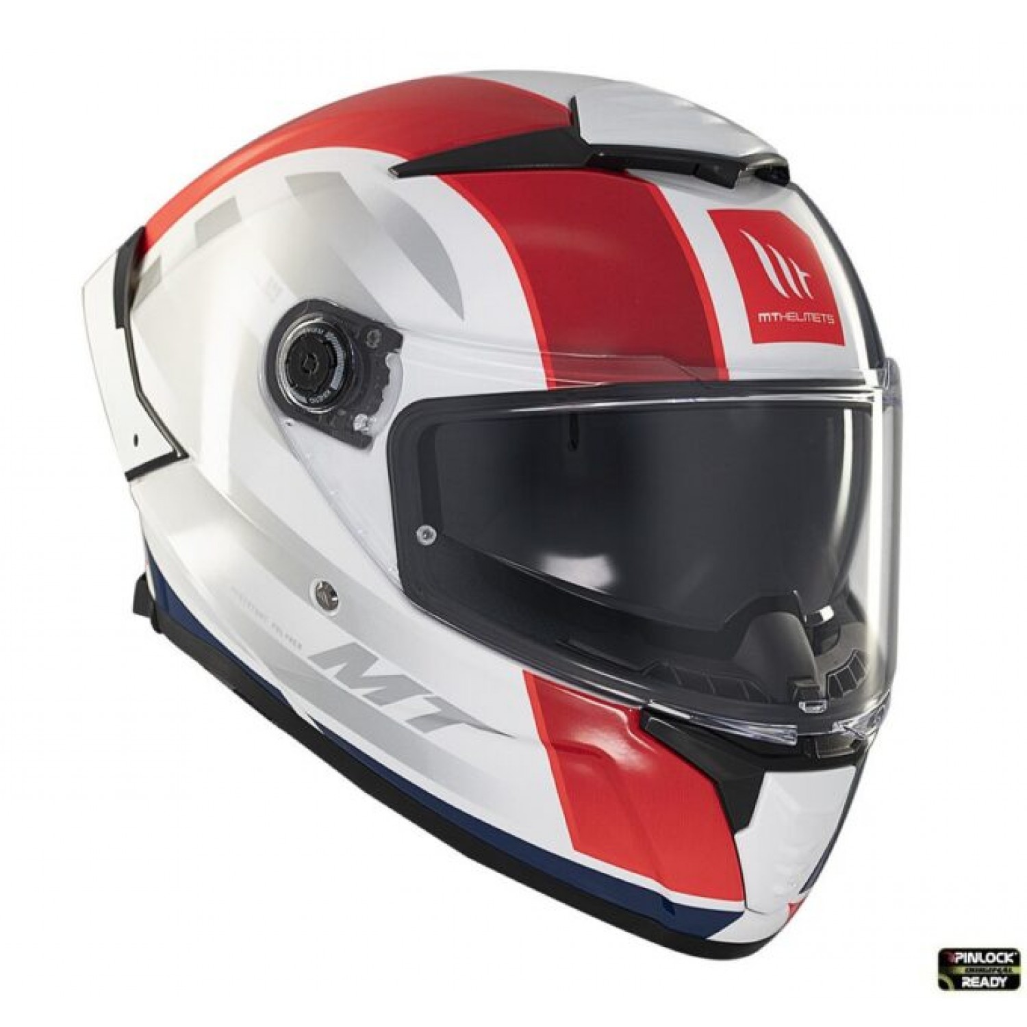 Casca integrala MT Thunder 4 SV Treads C7 alb/rosu/albastru lucios 