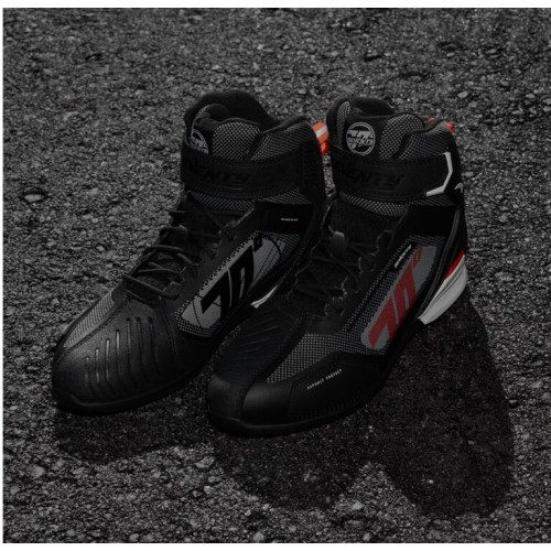 Ghete (cizme) moto Racing Unisex Seventy model SD-BR2 Veloce culoare: negru/rosu