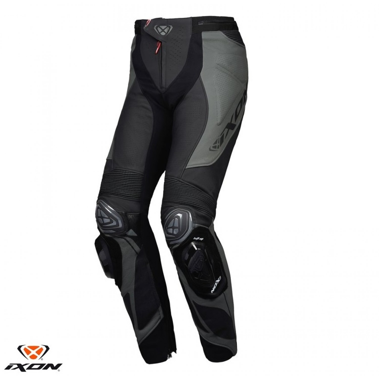 Pantaloni motociclete barbati piele Racing Ixon vara model Vortex 3 MS culoare: negru